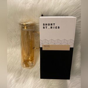 Short Stories Glass Carafe 40oz  - Gold Lid - Damaged Box